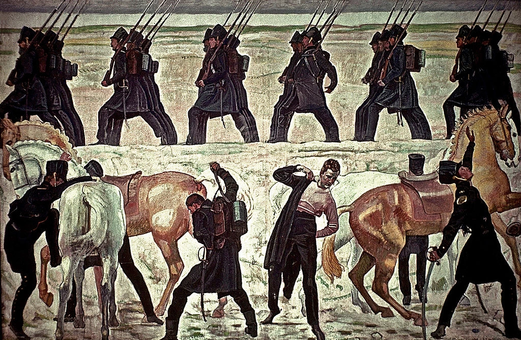 Gli studenti di Jena partono per la guerra di liberazione, 1813